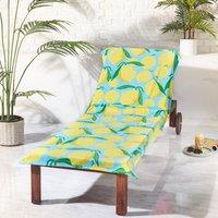 Catherine Lansfield Lemons Deck Chair Hood Beach Towel Aqua