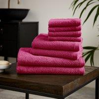 Catherine Lansfield Quick Dry Bale of Eight Towels Hot Pink