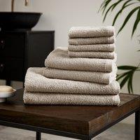 Catherine Lansfield Quick Dry Bale of Eight Towels Natural