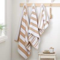 Bianca Reversible Stripe Jacquard Towels Natural