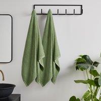 Catherine Lansfield Quick Dry Two Bath Sheet Towels Sage