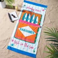 Catherine Lansfield Sardines Beach Towel Blue