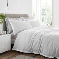 Bianca Seersucker Woven Stripe Duvet Cover Bedding Set Grey