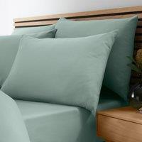 Catherine Lansfield So Soft Non-Iron Bed Linen Fitted Sheet Green