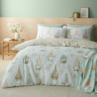 Catherine Lansfield Spring Gonks Duvet Cover Bedding Set Mint Green