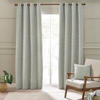Catherine Lansfield Stab Stitch Ready Made Eyelet Curtains Sage