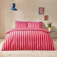 Sassy B Stripe Tease Duvet Cover Bedding Set Red