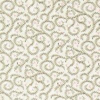 Clarke & Clarke Buta Embroidered Fabric Sage Blush