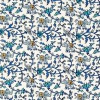 Clarke & Clarke Hathi Embroidered Fabric Cobalt