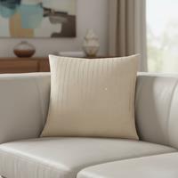 Diamondo Velvet Filled Cushion 45cm x 45cm Cream