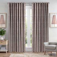 Aztec Ready Made Eyelet Blackout Curtains Rust