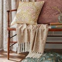 William Morris At Home Michaelmas Daisy 43cm x 43cm Filled Cushion Brick Pink Gold