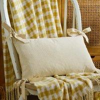 Laura Ashley Flaxley Stripe 30cm x 50cm Filled Boudoir Yellow