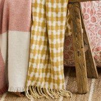 Laura Ashley Knapton 130cm x 170cm Throw Ochre Yellow