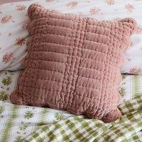 Laura Ashley Scalloped 43cm x 43cm Filled Cushion Old Rose