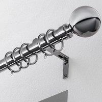 Ball 28mm Metal Curtain Pole Chrome