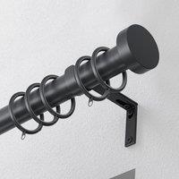 Stud 28mm Metal Curtain Pole Black