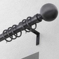Ball 28mm Metal Curtain Pole Black