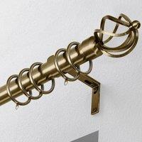Cage 28mm Metal Curtain Pole Antique Brass