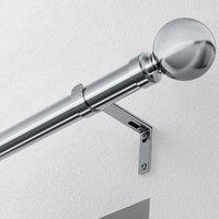 Ball 28mm Eyelet Curtain Pole Satin Silver
