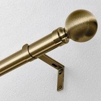 Ball 28mm Eyelet Curtain Pole Antique Brass