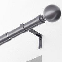 Ball 22-25mm Extendable Eyelet Curtain Pole Charcoal