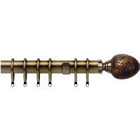 Alexia Mirror 35mm Metal Curtain Pole Antique Brass