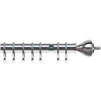 Vienna 35mm Metal Curtain Pole Satin Silver