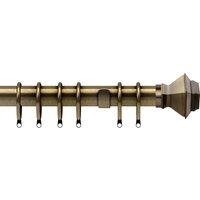 Aztec 35mm Metal Curtain Pole Antique Brass