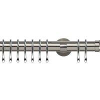 End Cap 35mm IDC Metal Curtain Pole Satin Silver