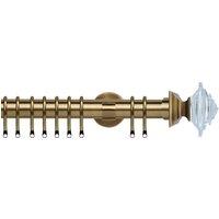Luxe Aztec 35mm IDC Metal Curtain Pole Antique Brass