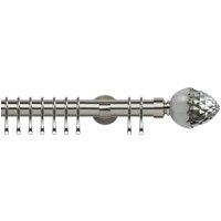 Acorn 35mm IDC Metal Curtain Pole Satin Silver