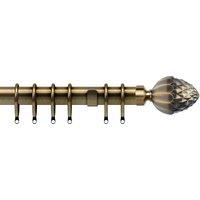 Acorn 35mm Metal Curtain Pole Antique Brass