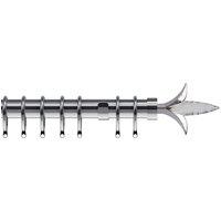 Fleur de Lys 35mm Metal Curtain Pole Chrome