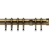 End Cap 35mm Metal Curtain Pole Antique Brass