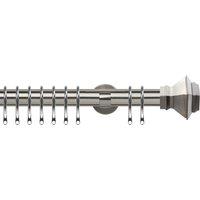 Aztec 35mm IDC Metal Curtain Pole Satin Silver
