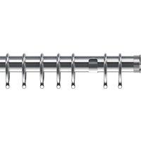 End Cap 35mm Metal Curtain Pole Satin Silver