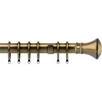 Trumpet 35mm Metal Curtain Pole Antique Brass
