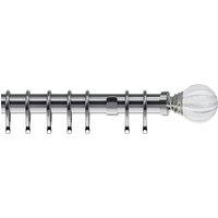 Segmented Ball 35mm Metal Curtain Pole Chrome