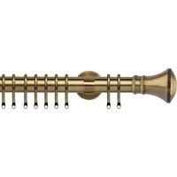 Trumpet 35mm IDC Metal Curtain Pole Antique Brass
