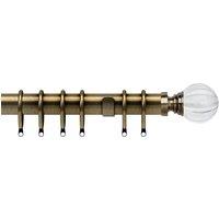 Segmented Ball 35mm Metal Curtain Pole Antique Brass