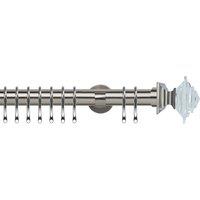 Luxe Aztec 35mm IDC Metal Curtain Pole Satin Silver