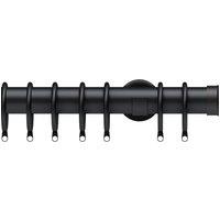 End Cap 35mm IDC Metal Curtain Pole Matt Black