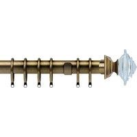 Luxe Aztec 35mm Metal Curtain Pole Antique Brass
