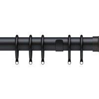 End Cap 35mm Metal Curtain Pole Matt Black