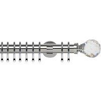 Acrylic Ball 35mm IDC Metal Curtain Pole Chrome