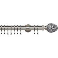 Alexia Mirror 35mm IDC Metal Curtain Pole Satin Silver