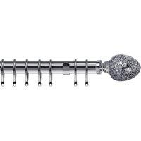 Alexia Mirror 35mm Metal Curtain Pole Chrome
