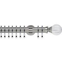 Segmented Ball 35mm IDC Metal Curtain Pole Chrome