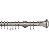 Trumpet 35mm IDC Metal Curtain Pole Satin Silver